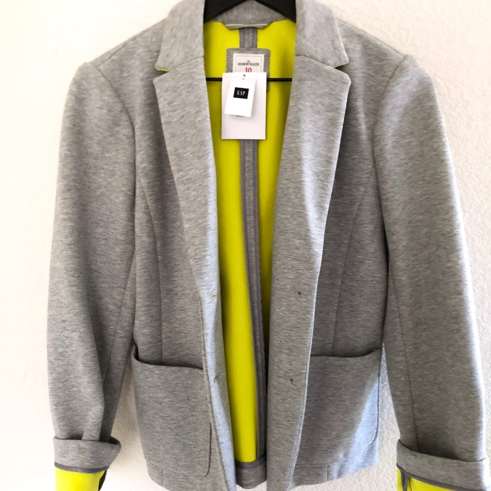 Gap Academy grey/neon knit blazer